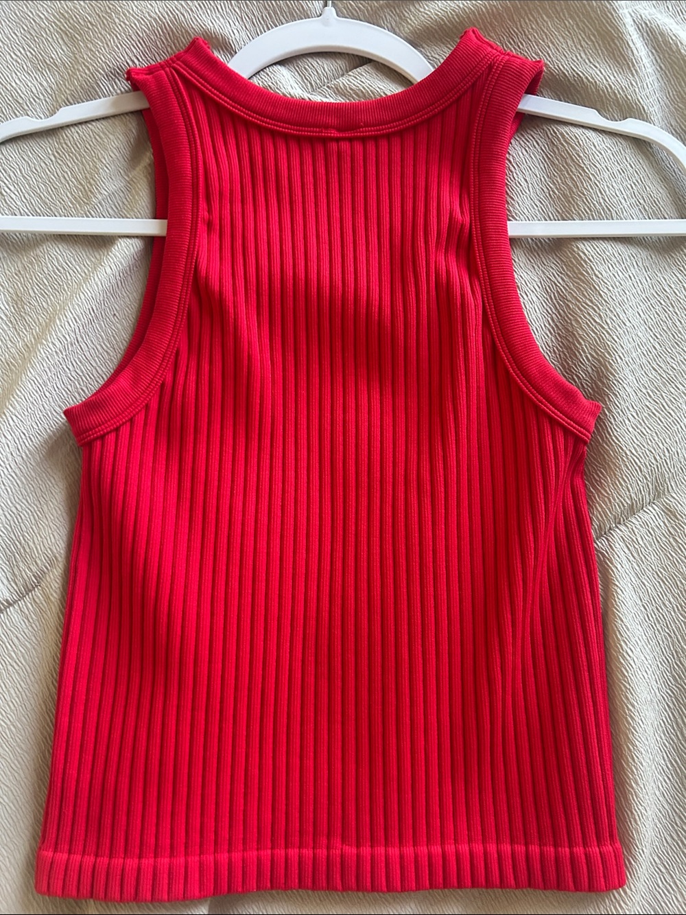 Zenana Red Ribbed Tank Top - Picture 6 of 7